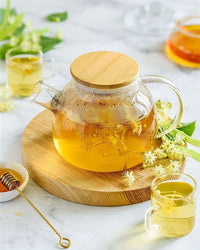 Glass Tea Pot with Bamboo Lid