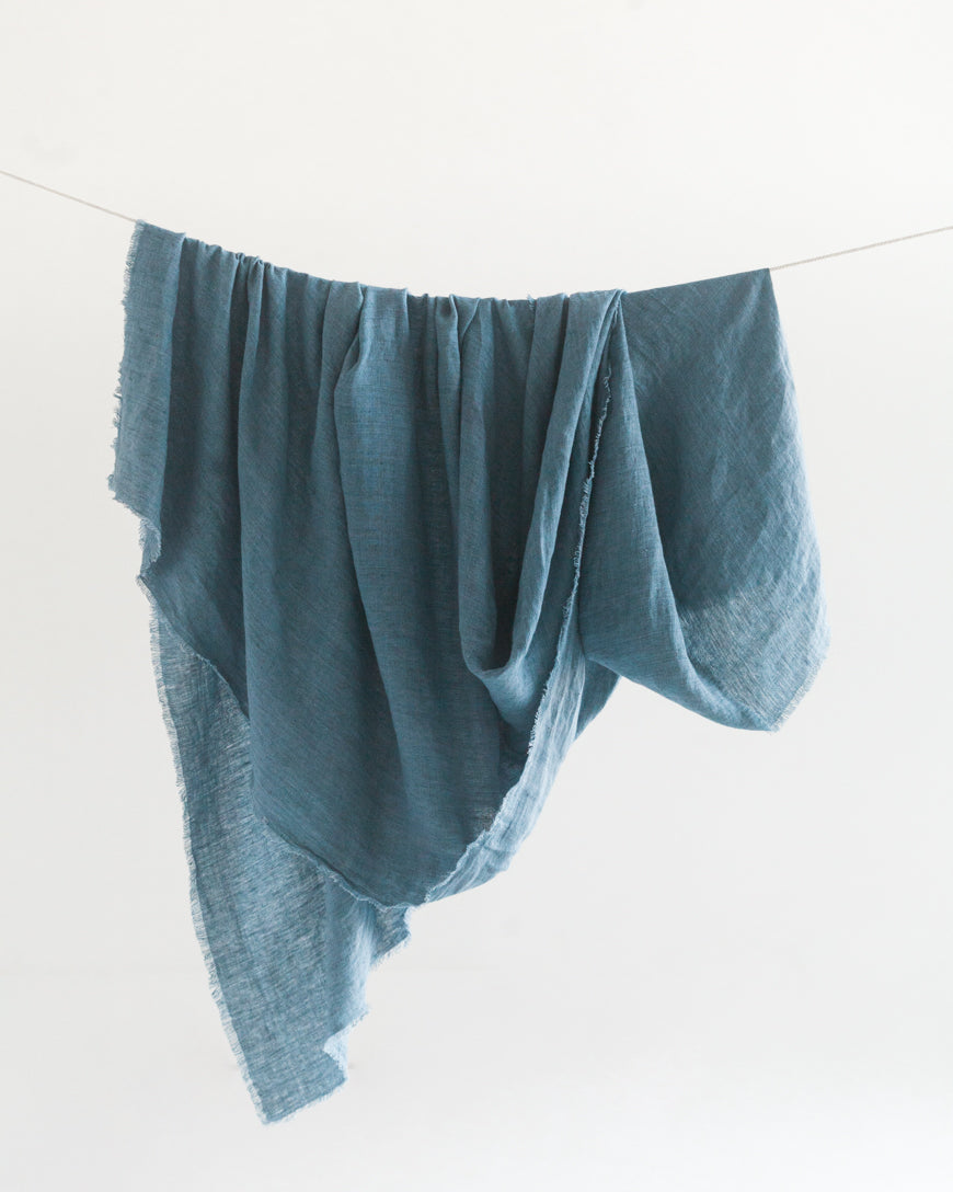 Stone Washed Linen Throw Blanket - Manna Home