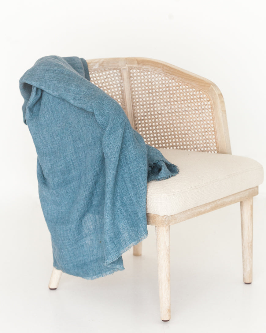 Stone Washed Linen Throw Blanket - Manna Home