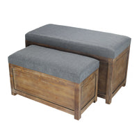 Simon Storage Benches, Set of 2