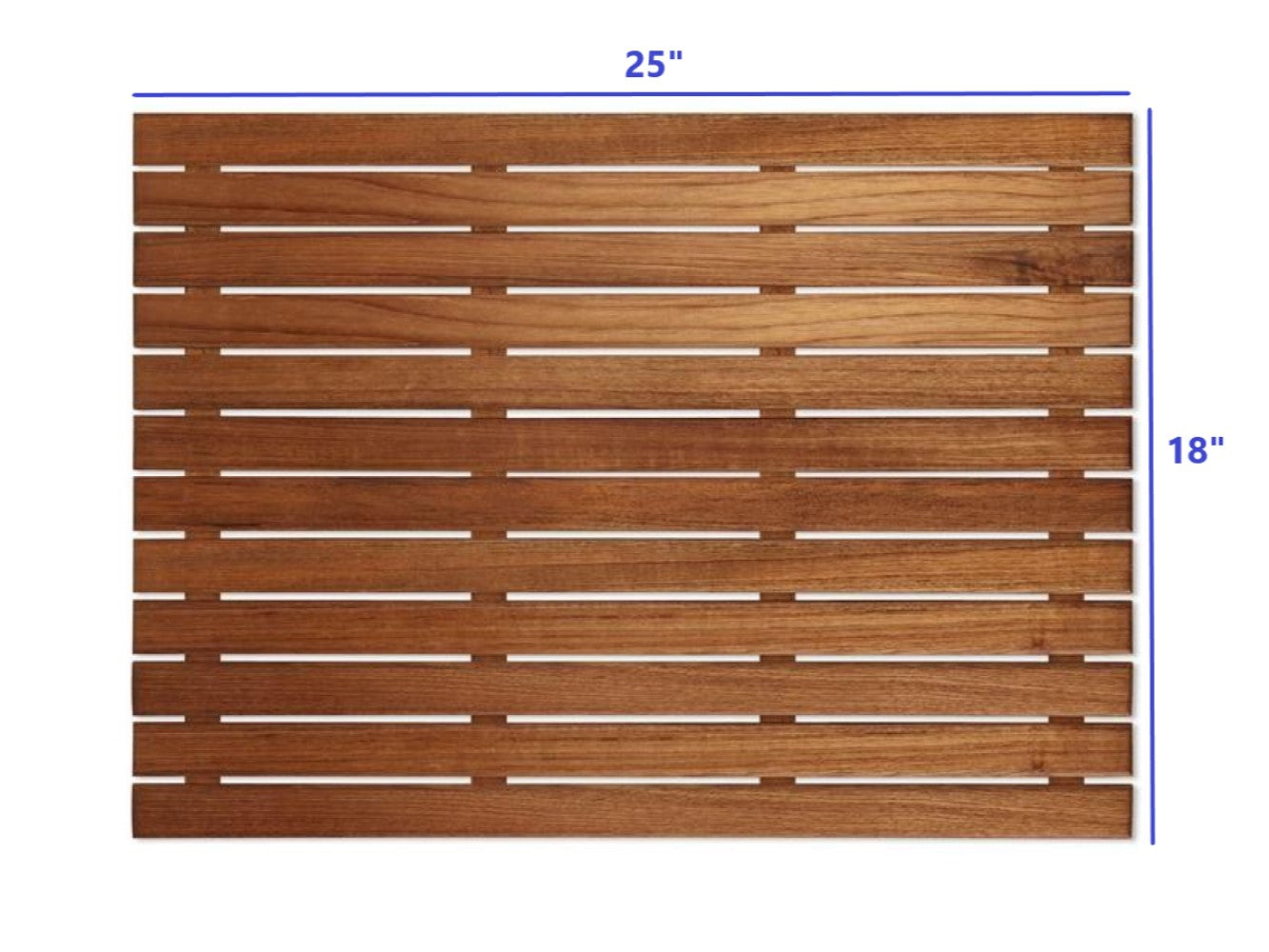 25" Premium Teak Shower Bath Mat - Manna Home