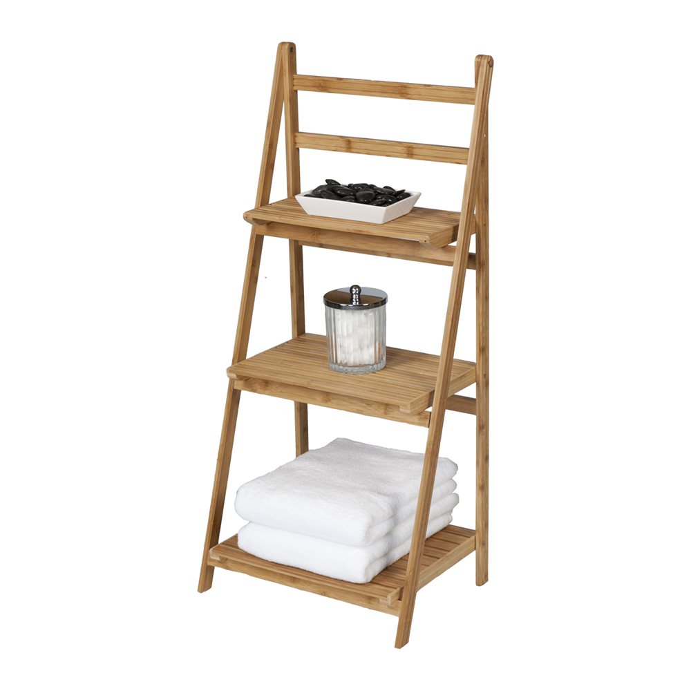 3 Shelf Folding Bathroom Tower - Manna Home