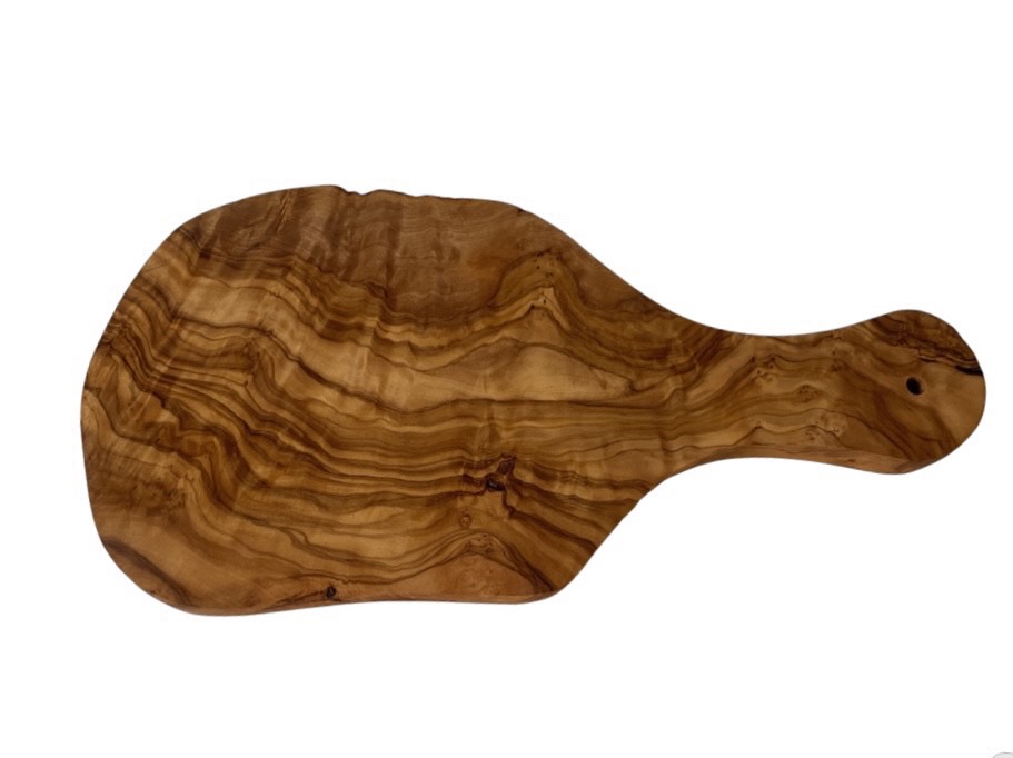 Olive Wood Cutting Board with Handle