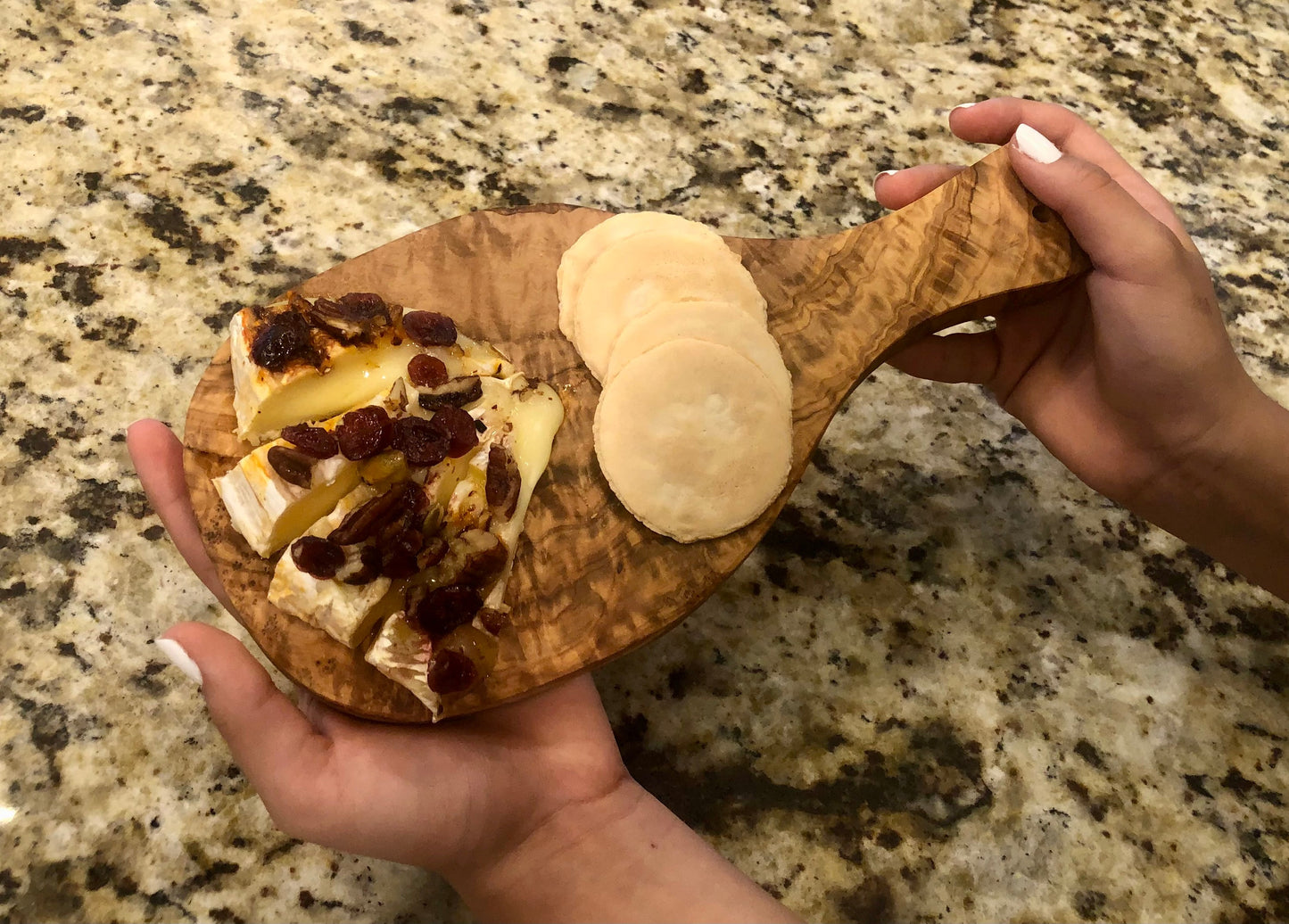 Olive Wood Cutting Board with Handle