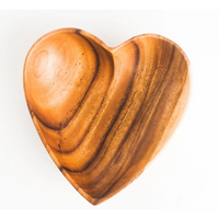 Acacia Wood Heart Bowl Set - Manna Home