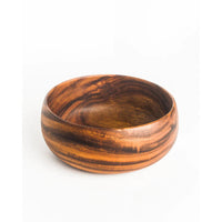 Acacia Wood 10" Calabash Serving Bowl - Manna Home