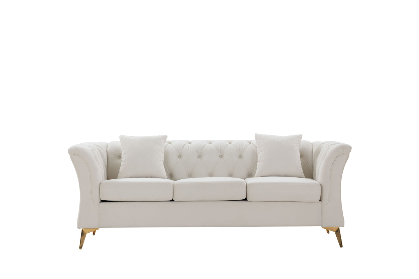 Serena Velvet Curved Sofa