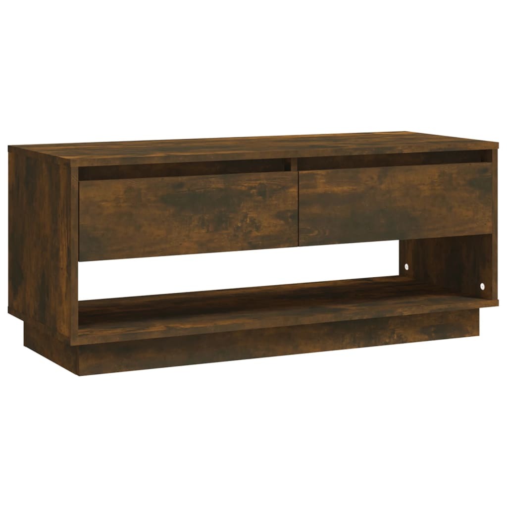 Arriba TV Cabinet in Smoked Oak Chipboard