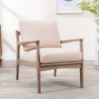 Tan Linen Arm Chair