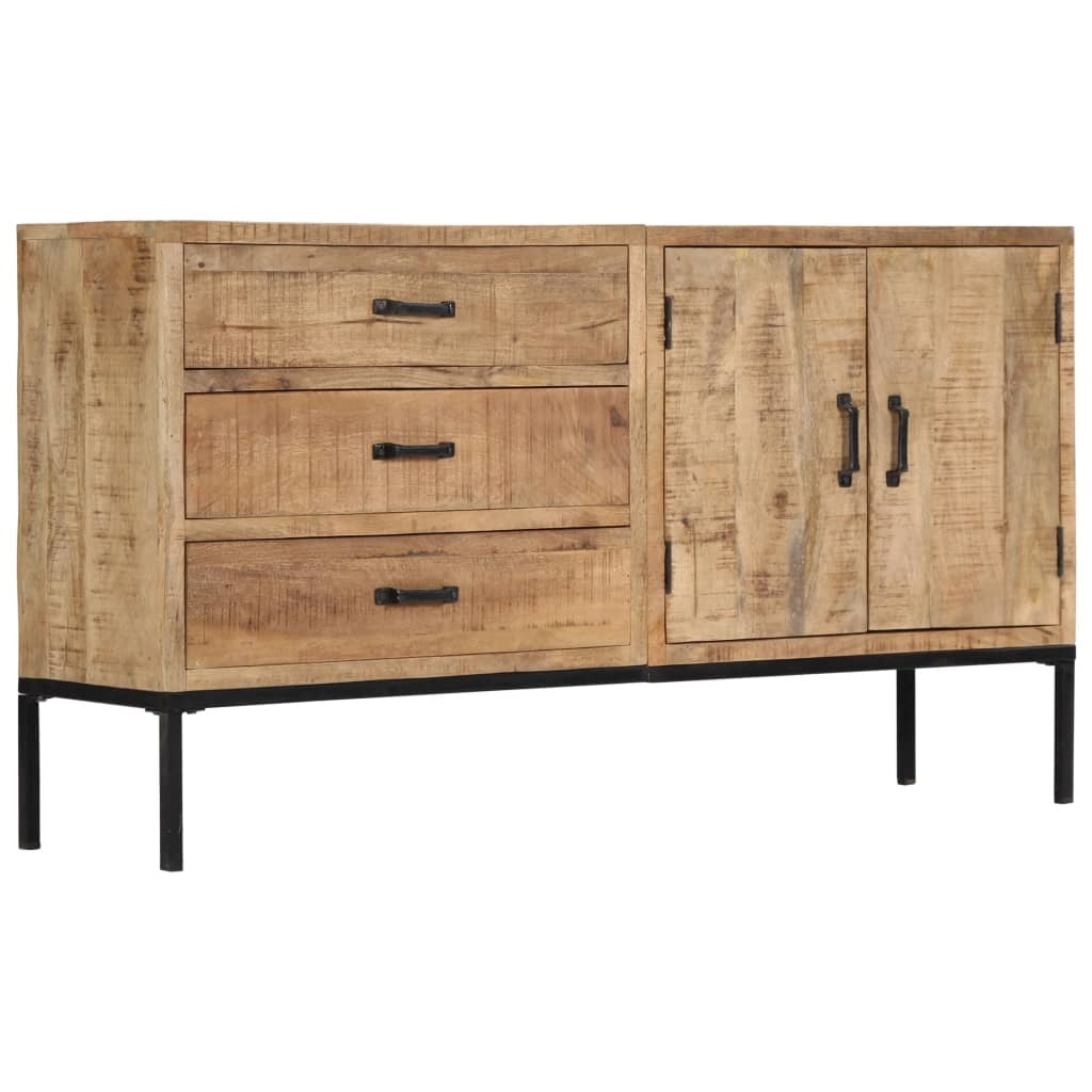 Solid Mango Wood 3 Drawer Sideboard