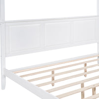 Santillana Canopy Bed in White - King