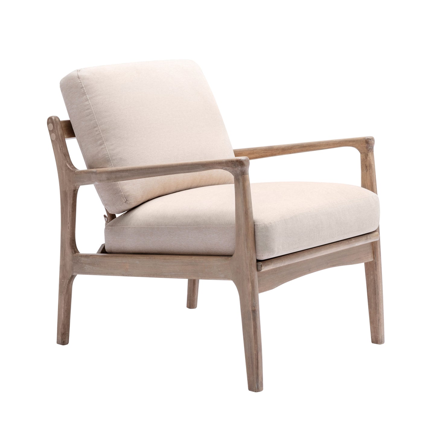 Tan Linen Arm Chair