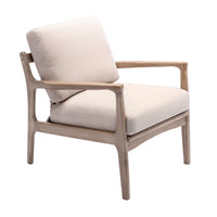 Tan Linen Arm Chair