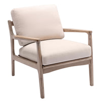 Tan Linen Arm Chair