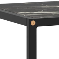 Lorenzo Media Cabinet with Black Marble Glass