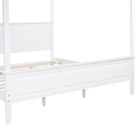 Santillana Canopy Bed in White - King