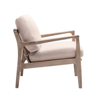 Tan Linen Arm Chair