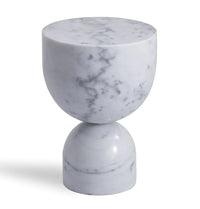 Pénélope Side Table in White Marble