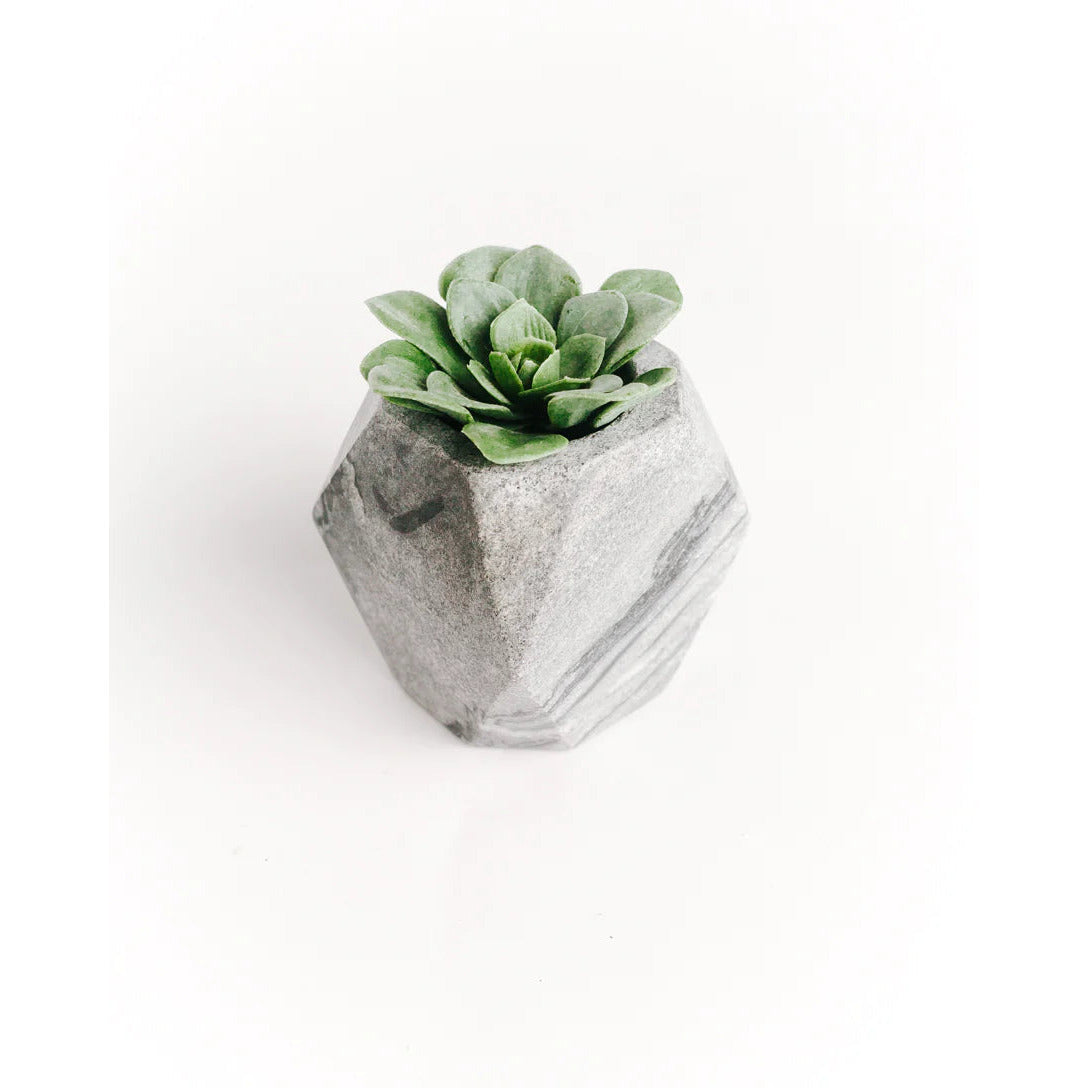 Geo Marble Planter - Manna Home