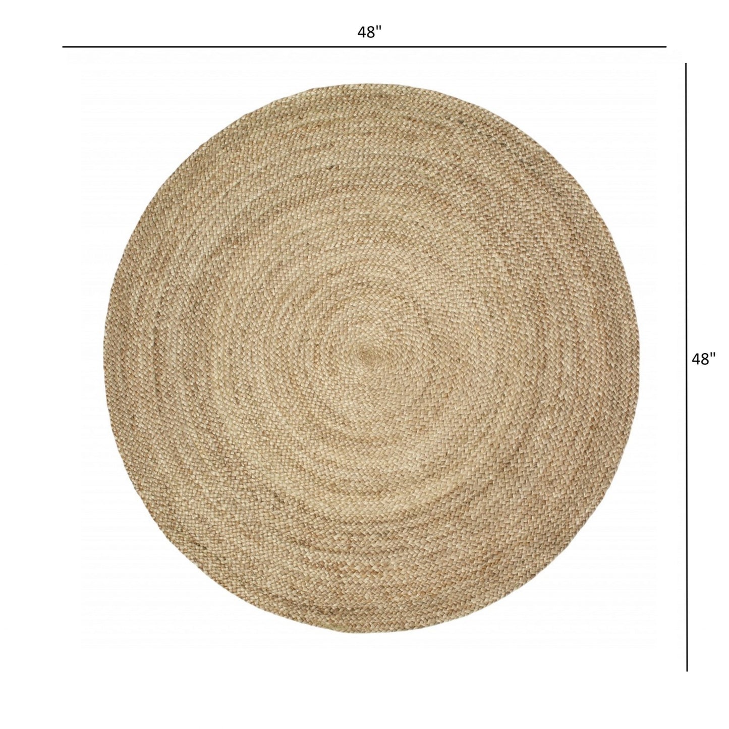 48" Classic Natural Jute Area Rug