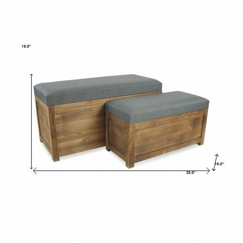 Simon Storage Benches, Set of 2