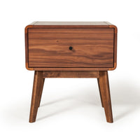 Modern Mid Century Walnut Nightstand