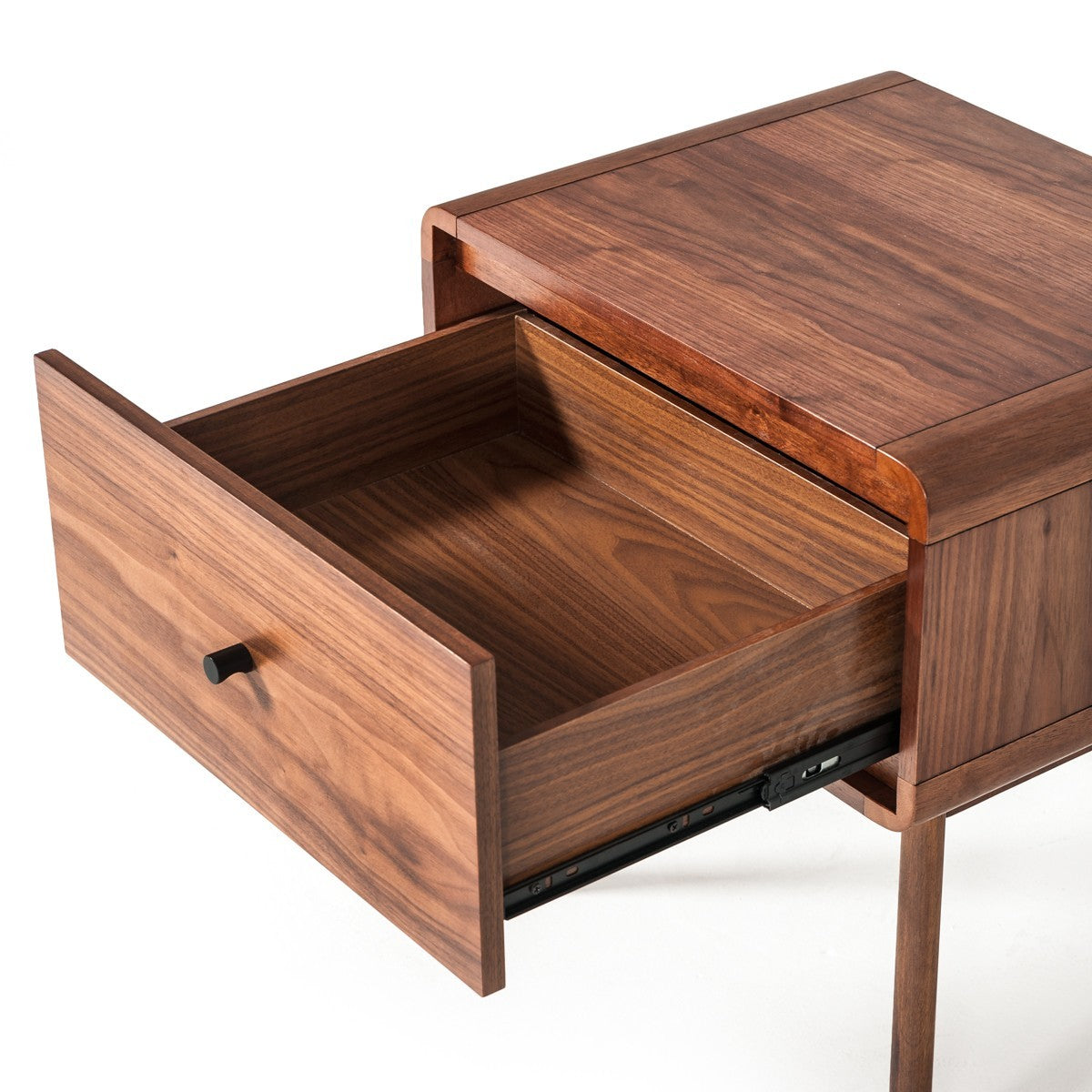 Modern Mid Century Walnut Nightstand